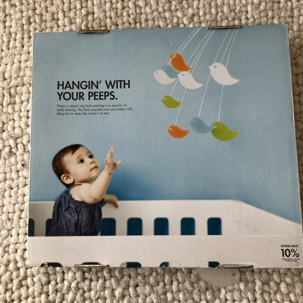 New In Box Boon Peep Bird Mobile Birds‎ Nursery Baby Shower Gift Newborn